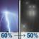 Tonight: Showers and thunderstorms likely before 8pm, then rain likely. Mostly cloudy. Low around 41, with temperatures rising to around 43 overnight. South southwest wind 8 to 12 mph, with gusts as high as 22 mph. Chance of precipitation is 60%. New rainfall amounts less than a tenth of an inch possible. Tonight: Showers And Thunderstorms Likely then Light Rain Likely