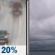 Monday: Slight Chance Light Rain then Cloudy